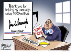 Alvin Bragg Trump lawfare fundraising