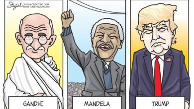 felons Gandhi Mandela Trump