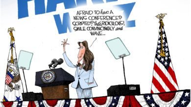 Kamala Harris scripted fake