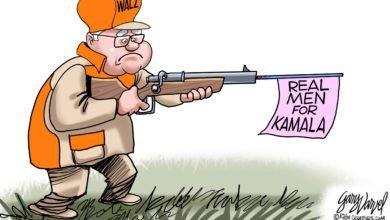 Tim Walz shooting blanks