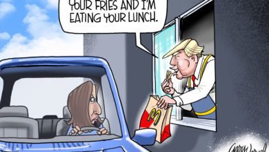 Donald Trump McDonalds kamala harris