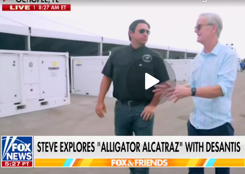 NextImg:Ron DeSantis Shows Off New Alligator-Friendly Facility For Illegals | CDN