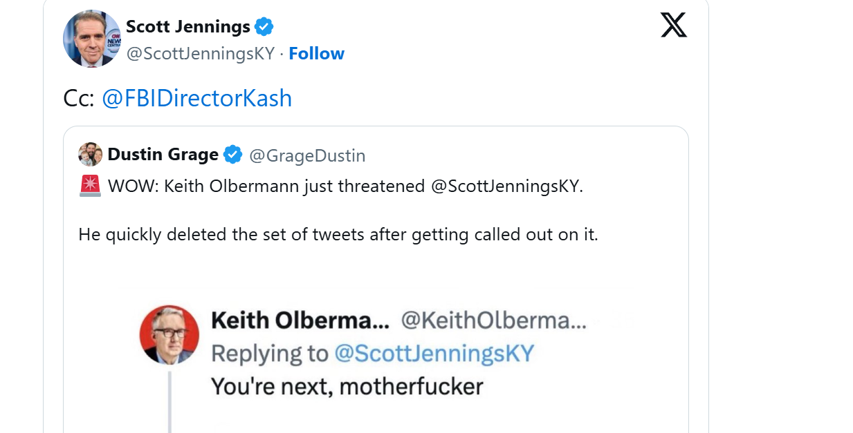 NextImg:Keith Olbermann Deletes Post After Appearing To Threaten Scott Jennings | CDN