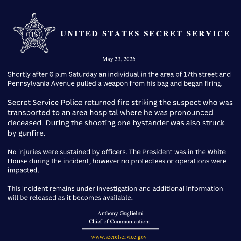 White House Secured as Two People Shot in Gunfight with Secret Service