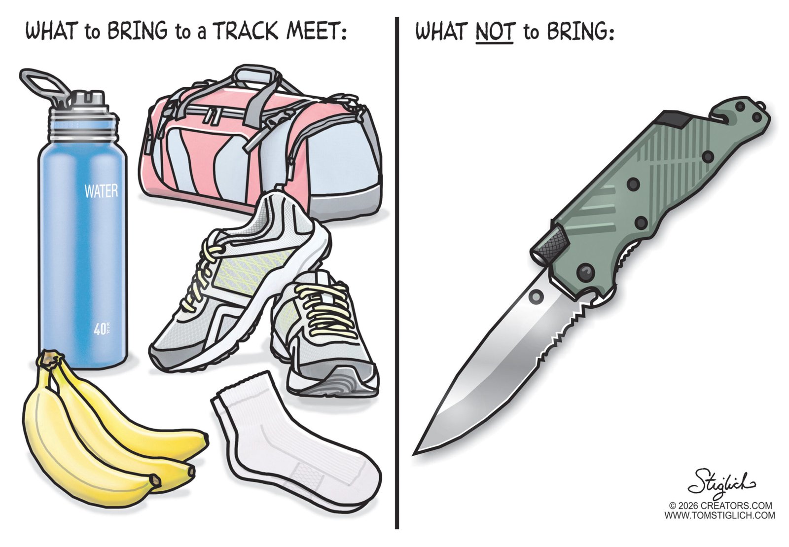 What Not to Bring to a Track Meet
