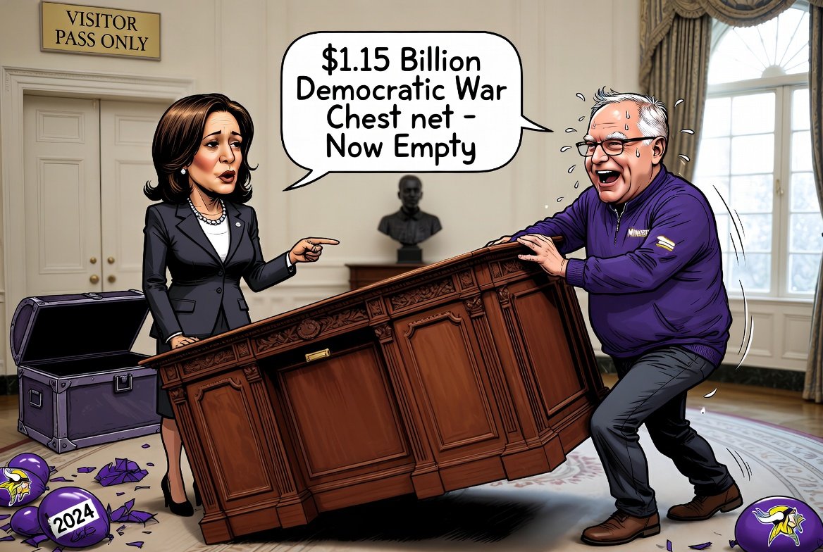 Harris May Run in ’28, But She Cannot Run Away From Tim Walz
