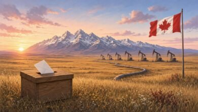 AI-generated illustration for the article: Alberta Voters Decisively Reject Path to Separation From Canada